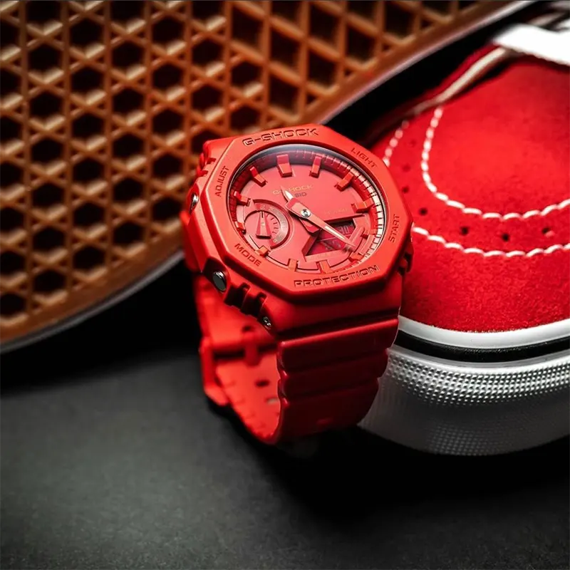 Casio G-Shock GA-2100-4A Carbon Core Guard Red Men's Watch